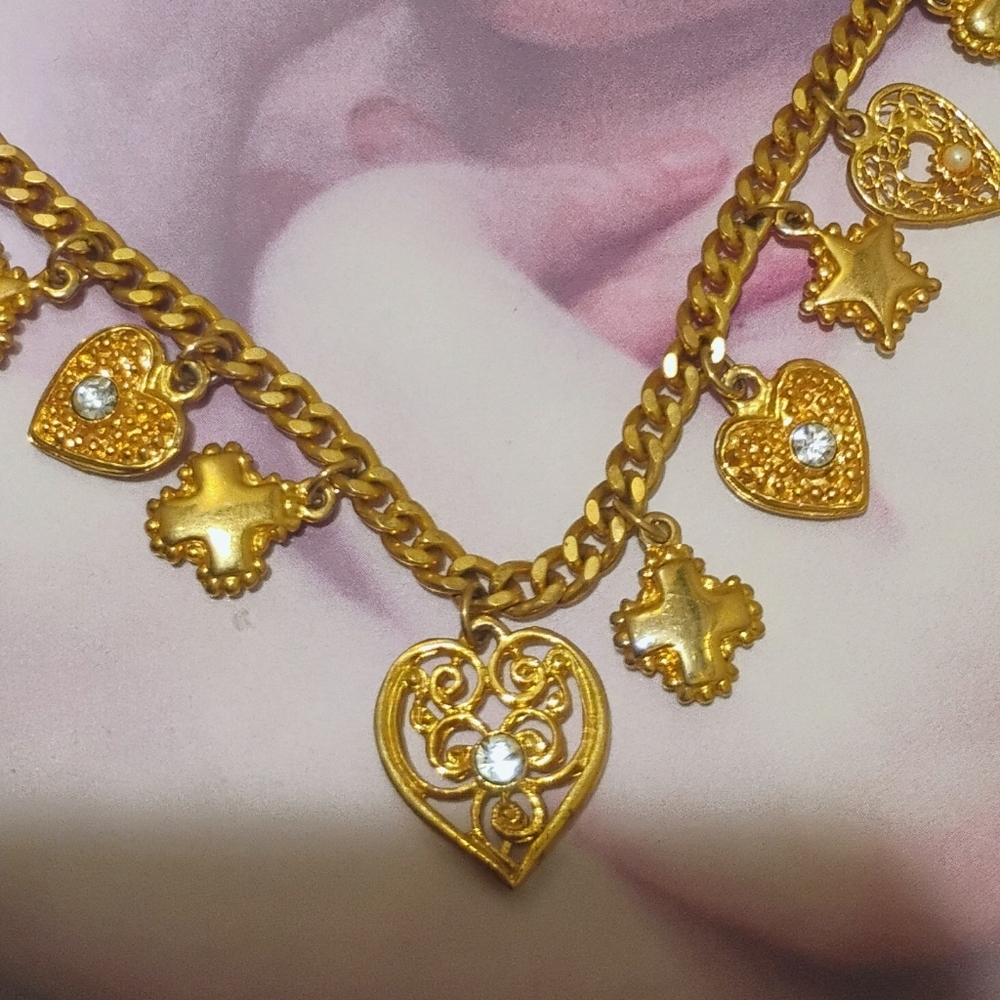 VINTAGE Gold Plated Necklace - Picture 9 of 12
